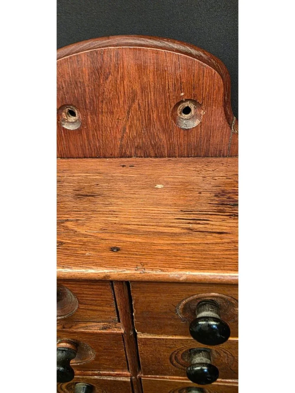 Antique Wood Spice Chest 8 Drawer Apothecary Cabinet Primitive Wall or Tabletop